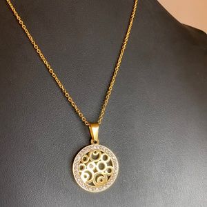 Gold Tone Earrings and Necklace Set